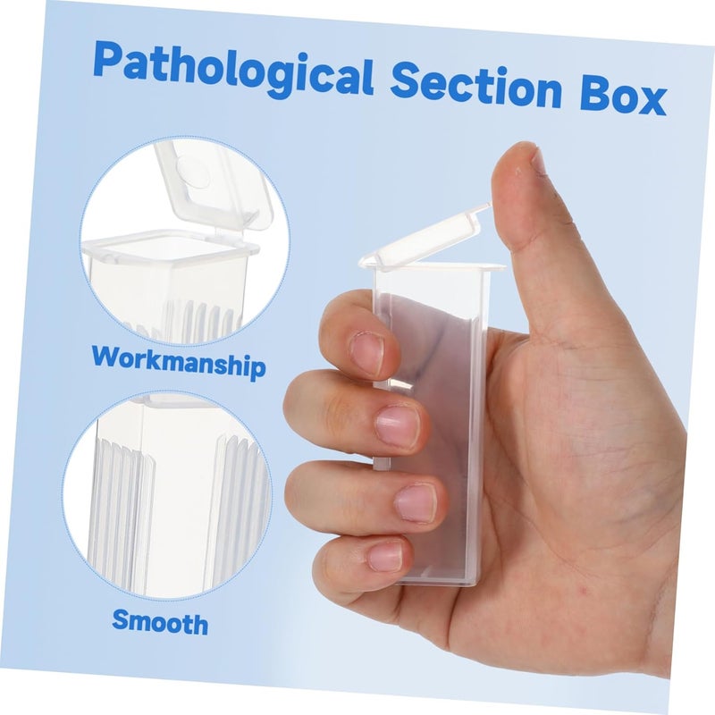 Cabilock 50 Pcs Glass Slide Box Microscope Slide Storage Case Pathological Section Box - Image 3